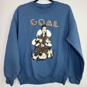 Tamelo artist Blue cats Graphic Sweatshirt size medium